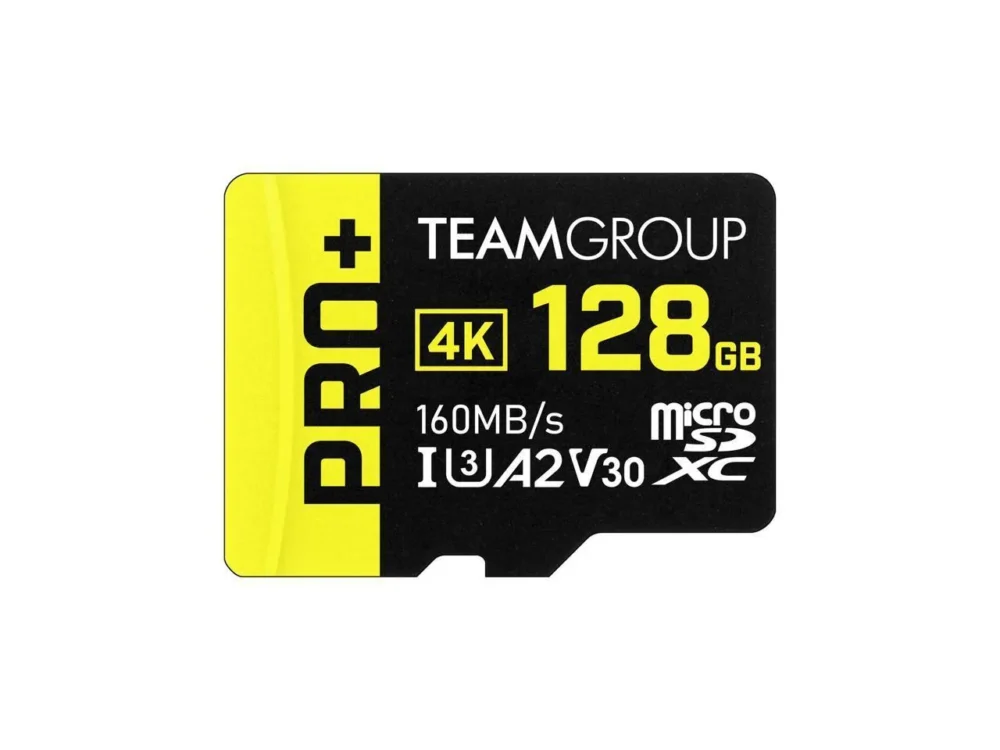 Карта памет Team Group PRO Plus microSDXC 128GB UHS-I U3 A2 V30 + SD Адаптер