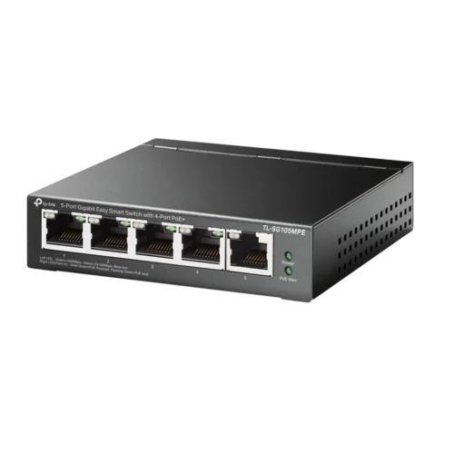 Комутатор TP-Link TL-SG105MPE 5-портов Gigabit Easy Smart Switch с 4 порта PoE+