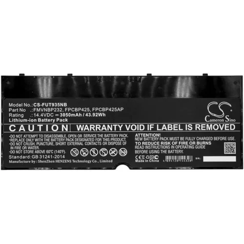 Батерия за лаптоп FUJITSU CS-FUT935NB LifeBook T935 U745 FMVNBP232 LiIon 144V 3050mAh CAMERON