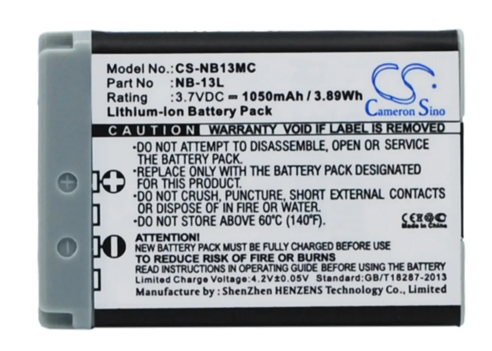 Батерия за фотоапарат / камера CANON NB13MC  NB13L  37V 1050 mAh  LiIon Cameron