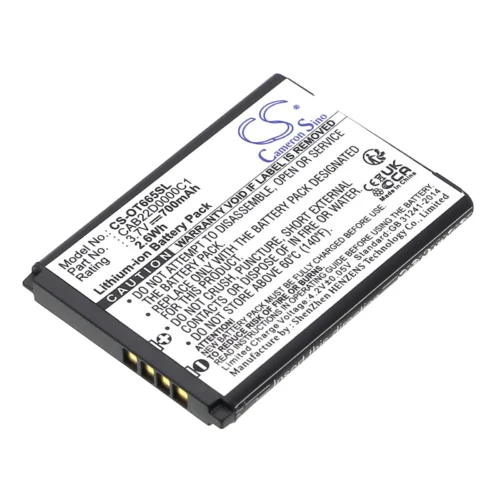 Батерия за мобилен телефон  ALCATEL 2010D One Touch 356 One Touch 665  CAB22B0000C1 LiIon 37V 700mAh CAMERON