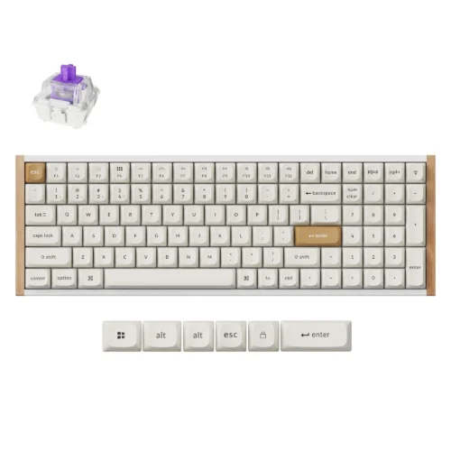Геймърска механична клавиатура Keychron K4 HE Special Edition White - Wireless Full