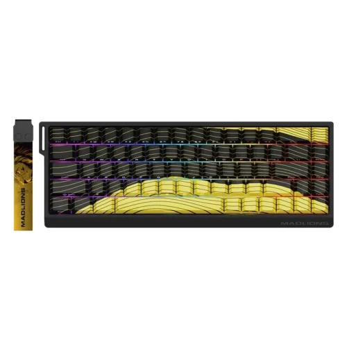 Madlions професионална геймърска механична клавиатура Professional Gaming Mechanical Keyboard MAD 68 HE Contour Flagship - 8K Magnetic Amber Pro