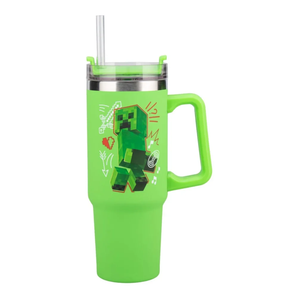 Чаша Paladone: Minecraft - Green 900ml Multiway Travel Cup Stra PP14600MCF