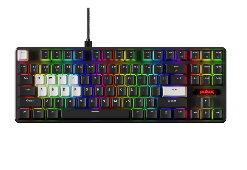 Pulsar професионална геймърска механична клавиатура Professional Gaming Mechanical Keyboard PCMK 2 HE TKL ANSI Black - 8K Gateron Magnetic Switches