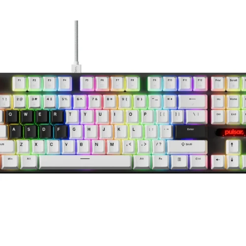Pulsar професионална геймърска механична клавиатура Professional Gaming Mechanical Keyboard PCMK 2 HE TKL ANSI White - 8K Gateron Magnetic Switches