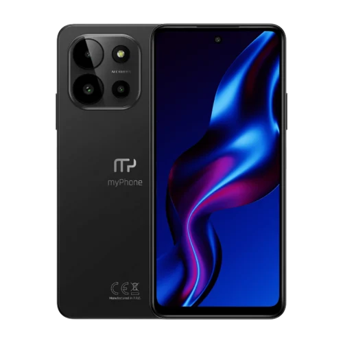 Телефон myPhone N23 5G в черен цвят с подарък калъф