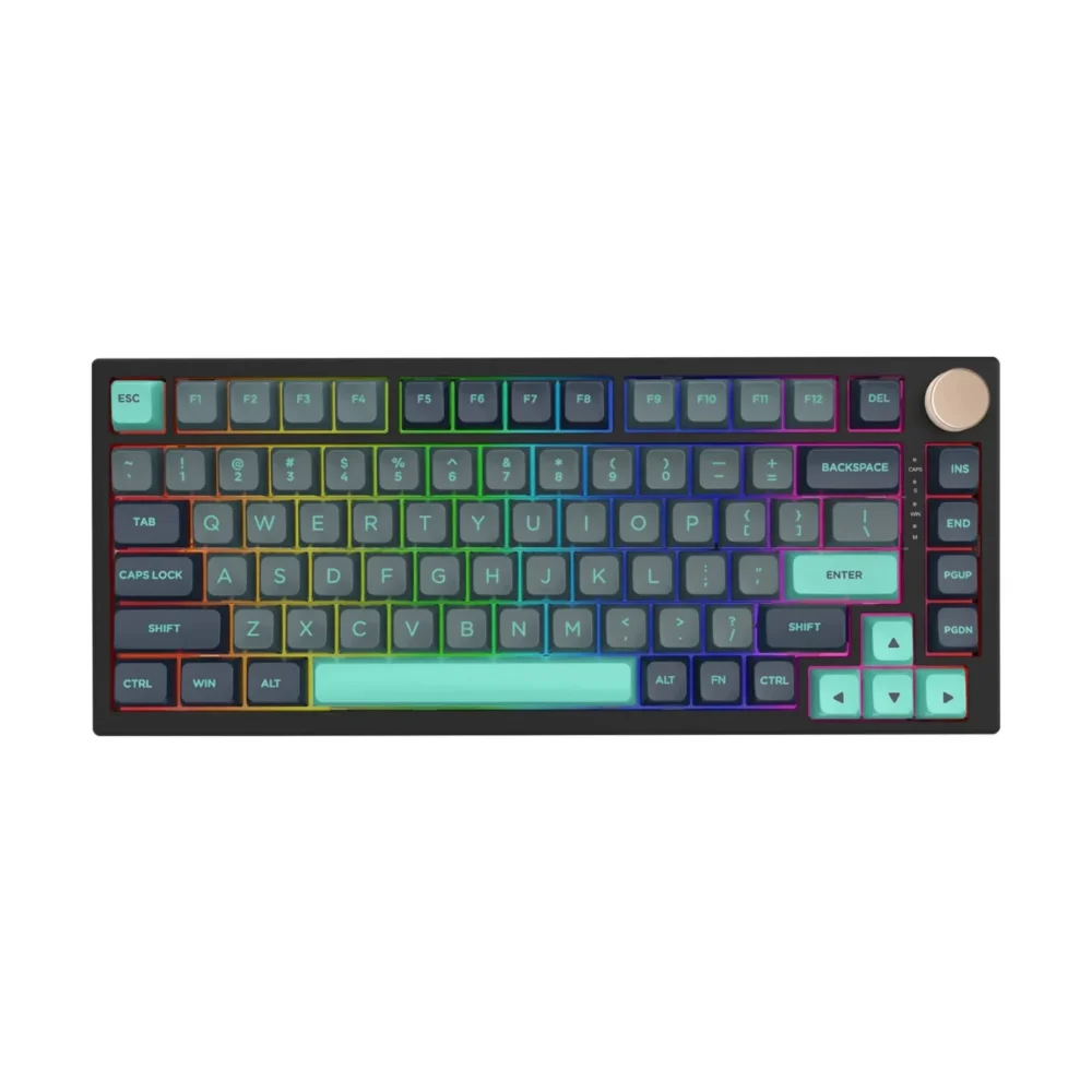 VGN професионална геймърска механична клавиатура Professional Gaming Mechanical Keyboard N75 RGB Caribbean Blue - Power Purple Switches