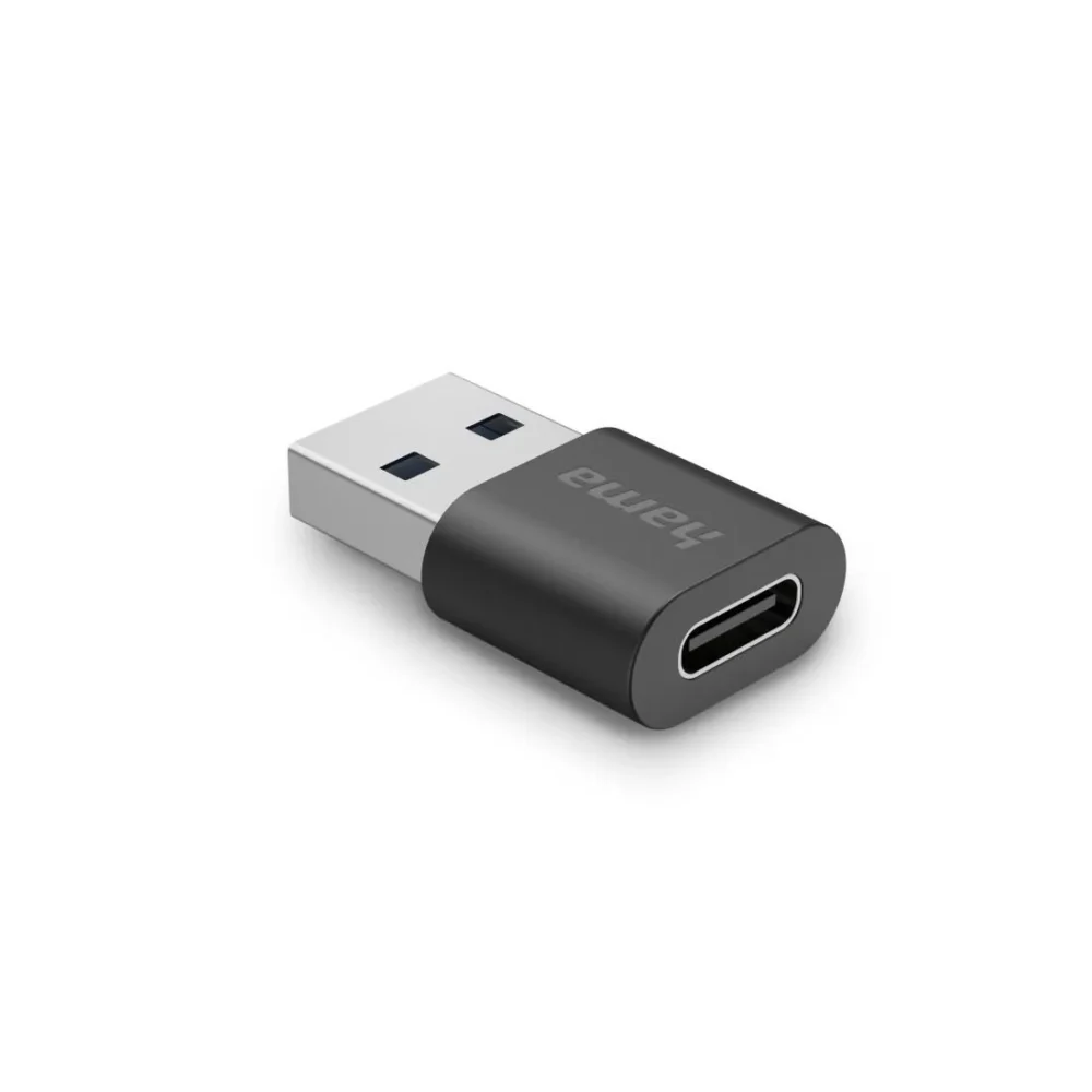 Адаптер HAMA USB-A мъжко - USB-C женско USB 3.2 Gen 2 10 Gbit/s Черен
