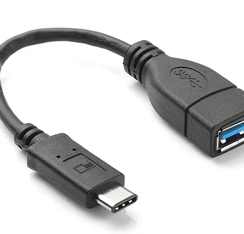 кабел за мобилен телефон Преходник USB 3.1 TYPE-C към USB/F Черен -