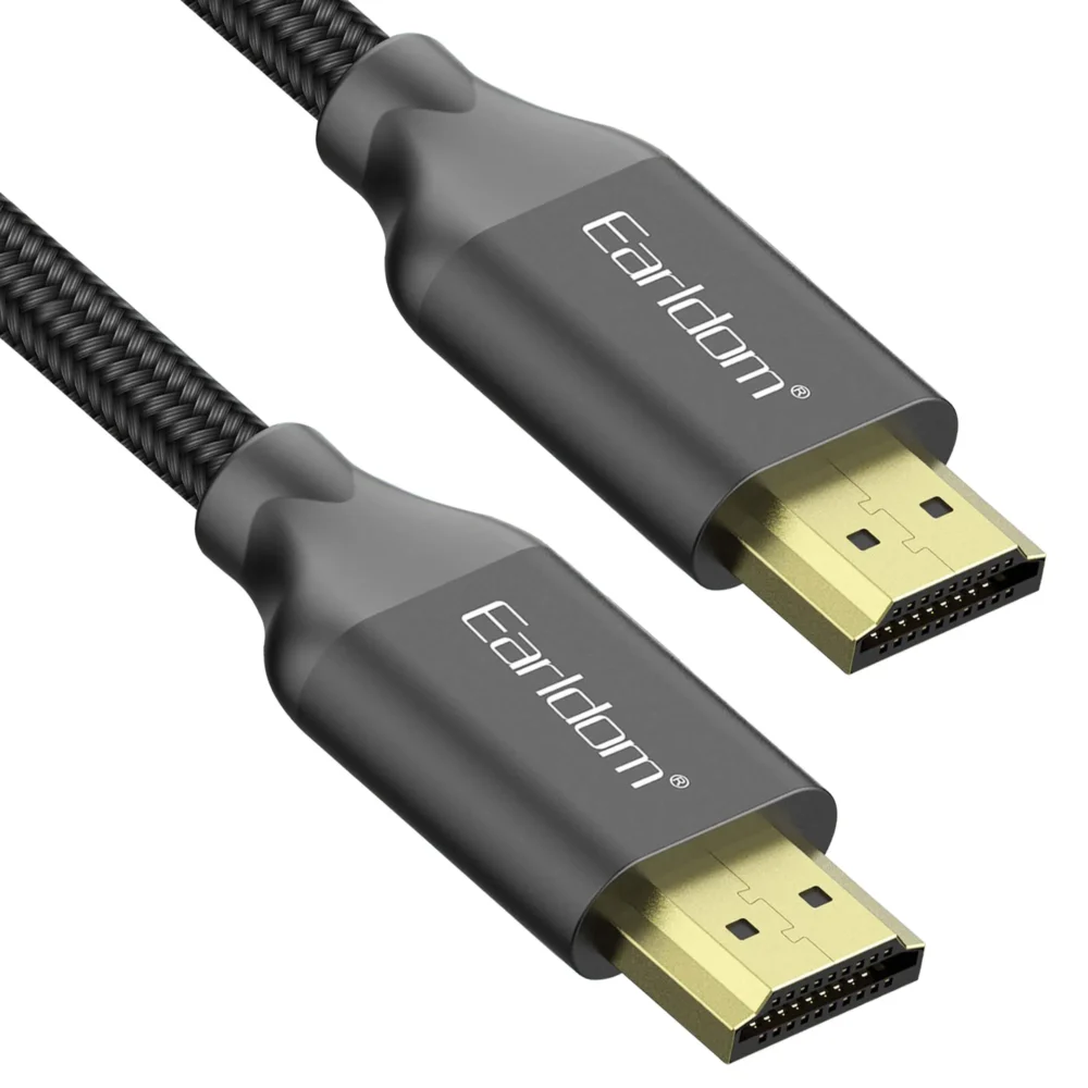 кабел за мобилен телефон Кабел Earldom ET-W26 HDMI - HDMI 3м. 4K С оплетка Черен -