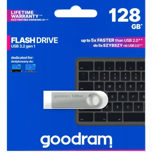 GOODRAM Pendrive UNO3 128GB USB 3.2 Gen1 silver