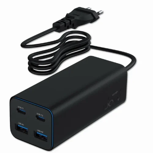 Gembird универсално зарядно 100W GaN 2xUSB-A 2xUSB-C fast зарядно black