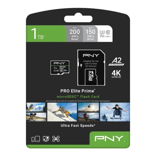 PNY памет card microSDXC Elite Prime 1TB + адаптер SD