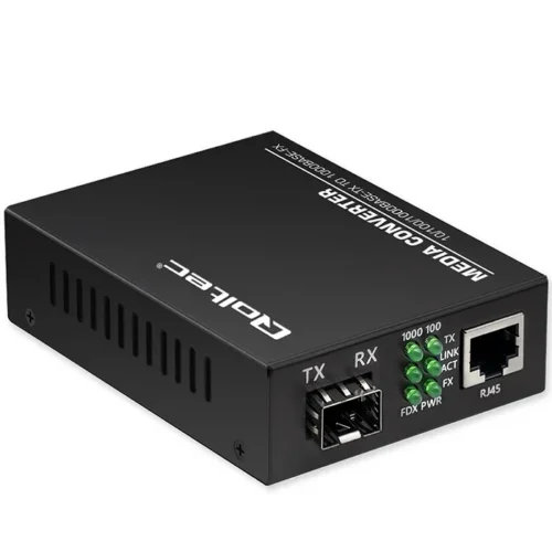 Qoltec Media конвертор SWITCH Ethernet 1x RJ45 1x SFP