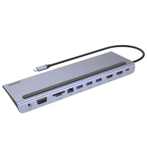 Unitek HUB USB-C 11in1 USB-C RJ45 PD 100W; D1022B