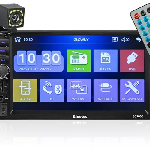 BLOW Car Radio BC9000 2DIN 7 cali RDS USB microSD 4x50W reversing camera