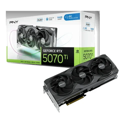PNY видео карта GeForce RTX5070 Ti+ OC 16GB VCG5071T16TFXPB1-O