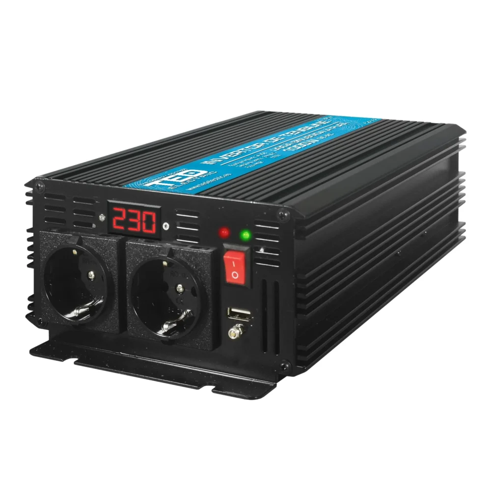 Инвертор 24/220 V  DC/AC 1000/2000W Pure Sine Wave   TED ELECTRIC чиста