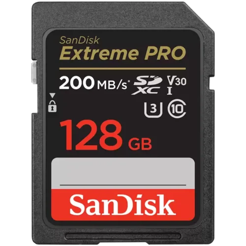 Карта памет SanDisk Extreme PRO 128GB SDXC Memory Card + 2 years RescuePRO Deluxe up to 200MB/s & 90MB/s Read/Write spee