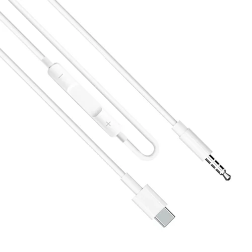 кабел за мобилен телефон Аудио кабел Earldom ET-AUX41 3.5mm към Type-C 1.0м Бял -
