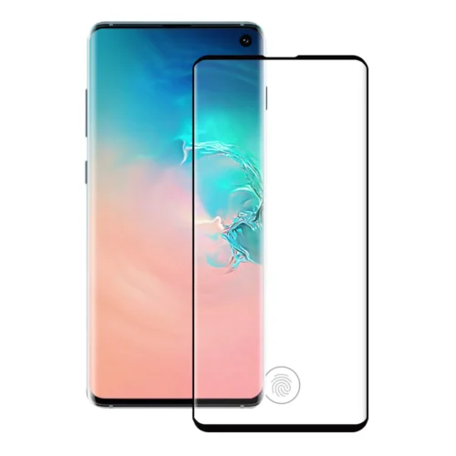 Протектори за мобилни телефони Стъклен протектор за целия екран No brand За Samsung Galaxy S10 Plus 6D Full glue 0.3mm Черен -