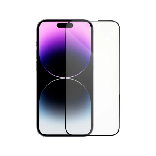 Протектори за мобилни телефони Стъклен протектор DeTech за iPhone 15 Pro 3D Full glue 0.3mm Черен -