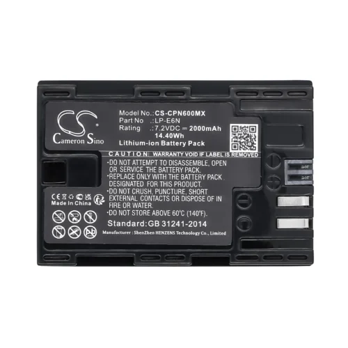 Батерия за фотоапарат CANON EOS 5D EOS 60D LiIon 7.2V 2000mAh  Cameron Sino