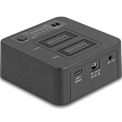 Delock M.2 Докинг станция за 2 x M.2 NVMe клониранеизтриване до 20 Gbps USB-C