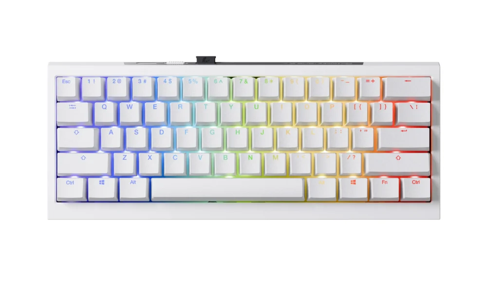 Ducky професионална геймърска механична клавиатура Professional Gaming Mechanical Keyboard One X Mini Wireless White - Ducky AI Switches [Linear]