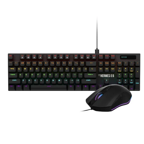 Gamdias геймърски комплект Gaming COMBO - HERMES E6 2-in-1 Combo - Mechanical Keyboard +