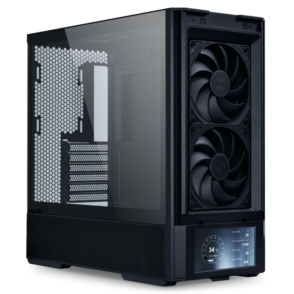 Кутия за компютър Lian Li LANCOOL 207 Digital Mid-Tower, Tempered Glass, Черно