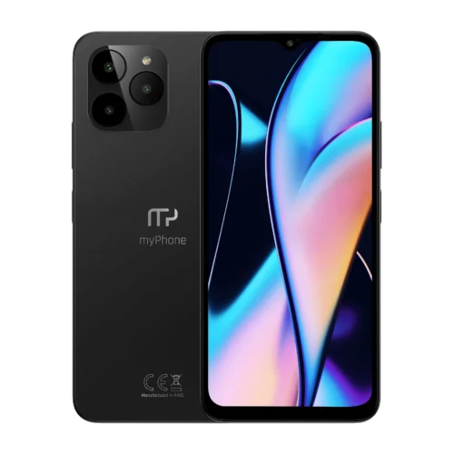 Телефон myPhone N23 в черен цвят с подарък калъф