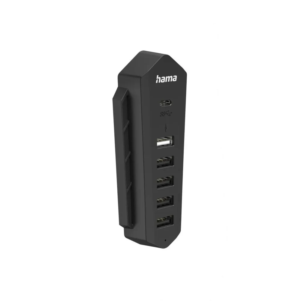 HAMA Хъб за Playstation 5 6in1 USB (1x USB-C 5x USB-A) черно