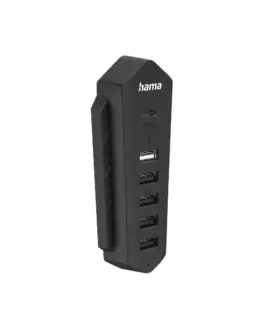 HAMA Хъб за Playstation 5 6in1 USB (1x USB-C 5x USB-A) черно