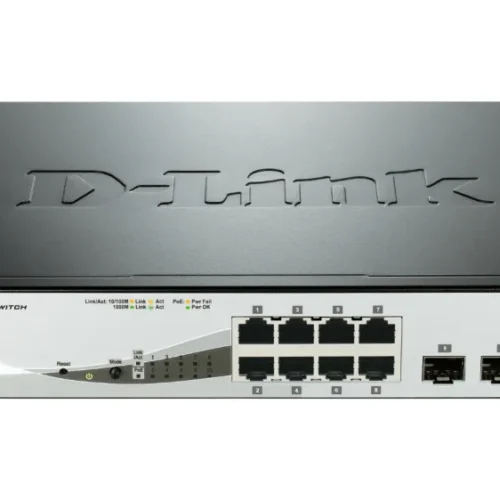 Alternative view of Комутатор D-Link 8-Port Gigabit PoE Smart Switch with 2 SFP ports DGS-1210-08P