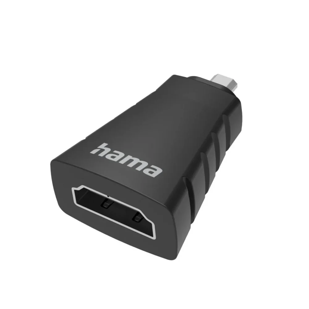 Преходник HAMA micro HDMI мъжко - HDMI женско Ultra-HD 4K 200348