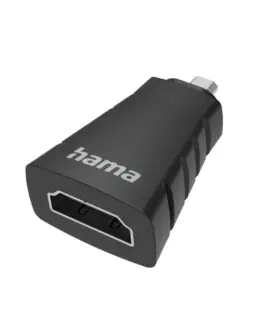 Преходник HAMA micro HDMI мъжко - HDMI женско Ultra-HD 4K 200348