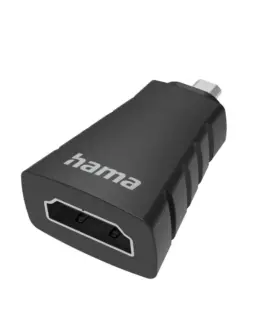 Преходник HAMA micro HDMI мъжко - HDMI женско Ultra-HD 4K 200348