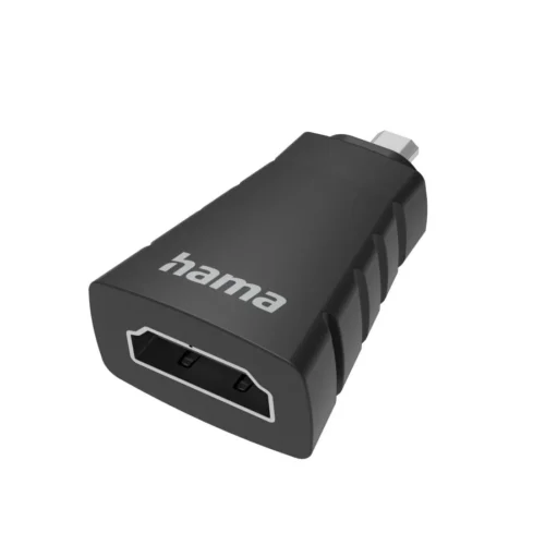 Преходник HAMA micro HDMI мъжко - HDMI женско Ultra-HD 4K 200348