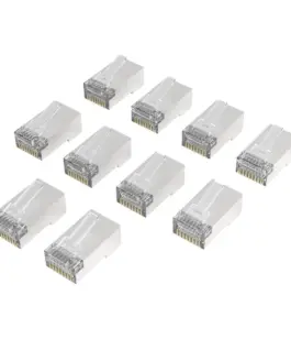 HAMA Накрайник RJ45 CAT 6a 10 Gbit/s екраниран 10 бр.