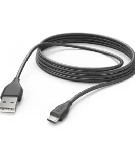 HAMA Кабел за зареждане USB-A - Micro-USB 3 m черен