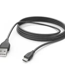 HAMA Кабел за зареждане USB-A - Micro-USB 3 m черен