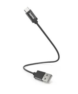 HAMA Кабел за зареждане USB-C -USB A 0.2м черен