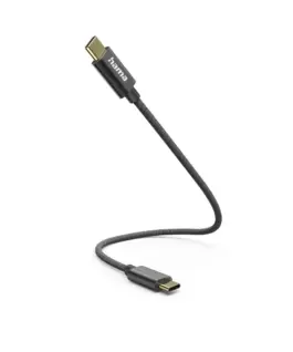 HAMA Кабел за зареждане USB-C -USB-C 0.2м черен