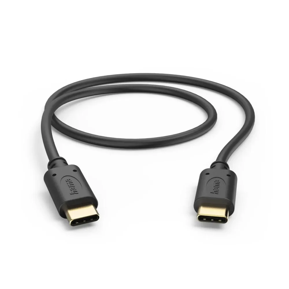HAMA Кабел за зареждане USB-C - USB-C 05 м черен