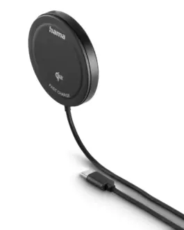 Alternative view of HAMA Безжично зарядно устройство Qi2, 15 W, черно, за Apple