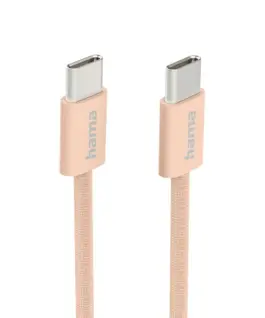 Alternative view of HAMA Кабел за зареждане "Fabric", USB-C - USB-C, 1 m, Nylon, оранжев