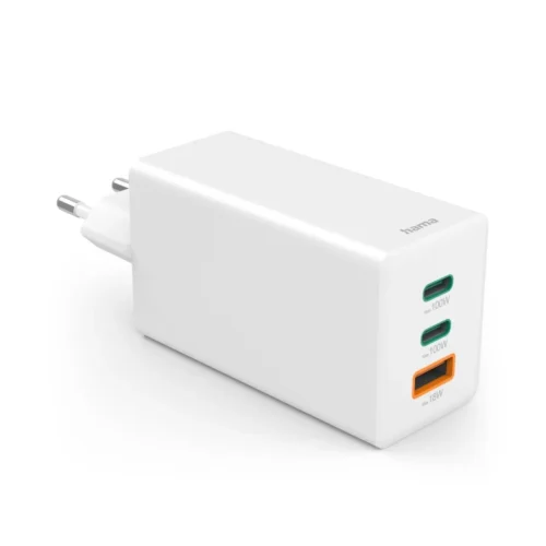 Alternative view of HAMA Бързо зарядно 220V, 100 W GaN, 2x USB-C PD, 1x USB-A QC