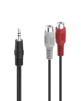 Alternative view of HAMA Аудио адаптер, 2 x RCA женско - 3.5 mm жак мъжко, стерео